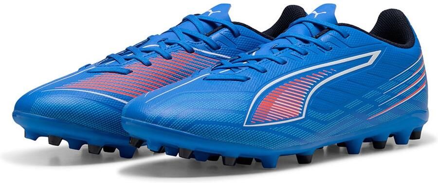 PUMA Ultra 6 Play MG Untamed Blauw Wit Gloeiend rood