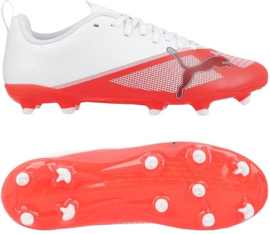 Puma Ultra 7 Play FG AG junior voetbalschoenen rood wit Imitatieleer - Foto 3