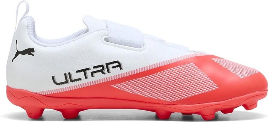 PUMA Ultra 7 Play V Fg ag Rb Junioren Voetbalschoenen Rood Wit Kinderen