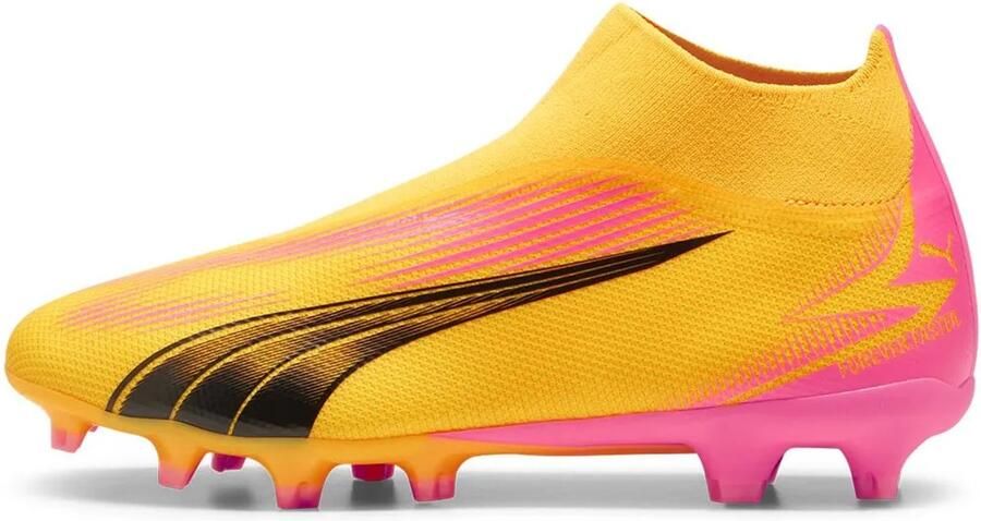 PUMA Ultra Match+ Veterloze Gras Kunstgras Voetbalschoenen (MG) Oranje Zwart Roze