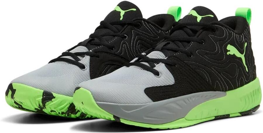 PUMA Unisex Court Pro 3 Mid Basketbalschoenen 313830-02 Black Green