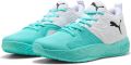 PUMA Unisex Court Pro 3 Mid Basketbalschoenen 313830-04 White Black Elektro Aqua - Wit