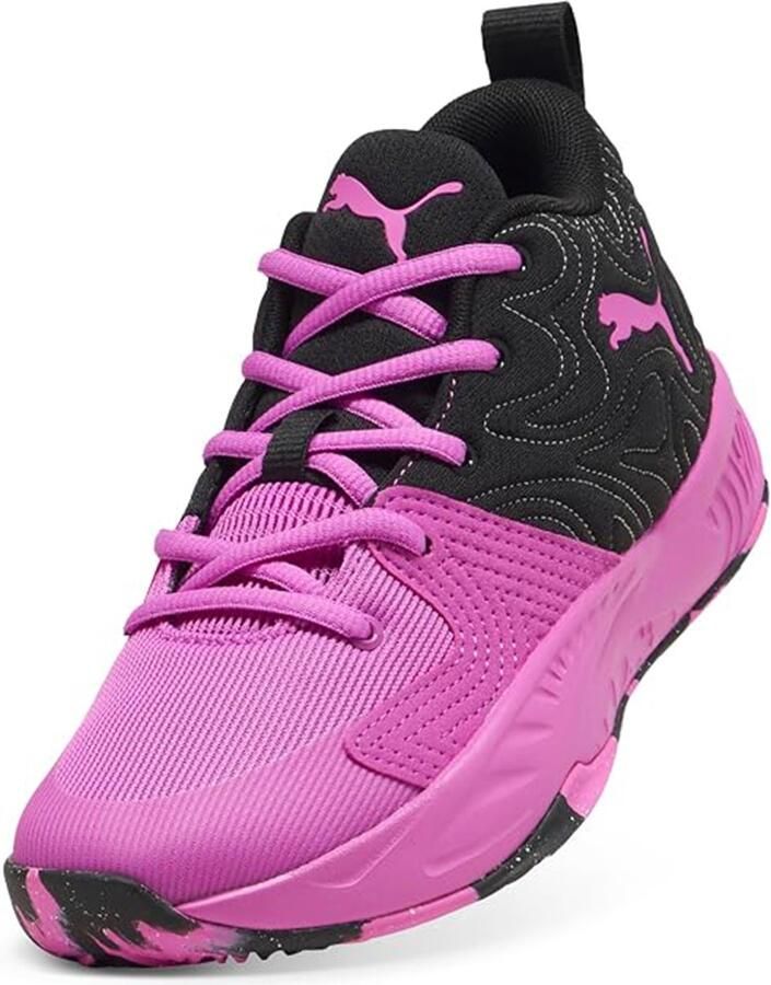 PUMA Unisex Court Pro 3 Mid Basketbalschoenen 313830-05 Black-Electric Orchid