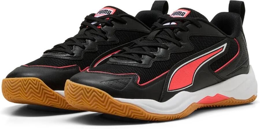 PUMA Unisex Solarflash 4 Zaalvoetbalschoenen Indoor black red white
