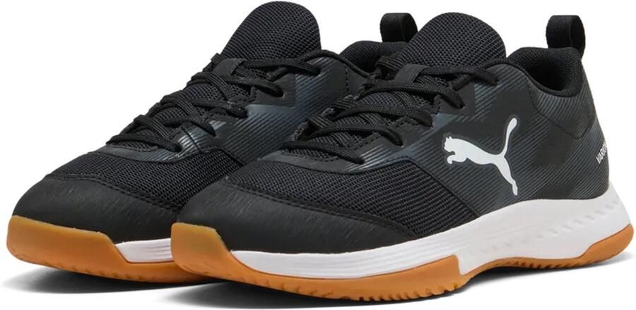 PUMA Varion 3 Jr 109097 01 indoor-schoenen voor kinderen met klittenbandsluiting zwart