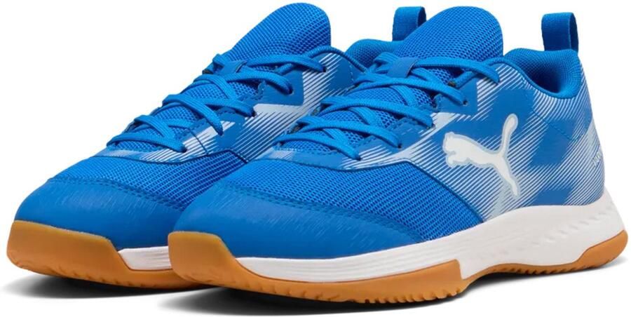 PUMA Varion 3 Jr 109097 03 indoor-schoenen voor kinderen met klittenbandsluiting wit