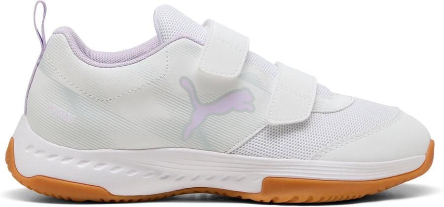 Puma Varion 3 V junior imitatieleren voetbalschoenen wit lila - Foto 4