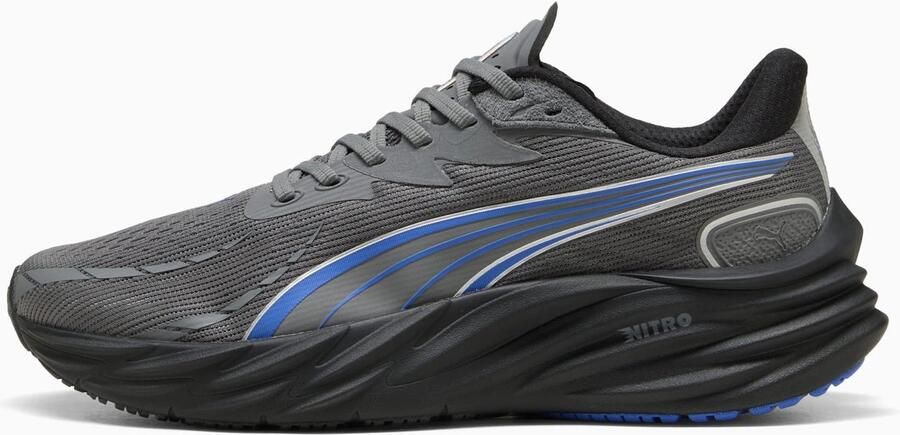 PUMA Velocity NITRO 4 Hardloopschoenen Cool Dark Gray Black Royal Sapphire Grijs Zwart Blauw Velocity Nitro Running Heren Hardloopschoenen voor Mannen
