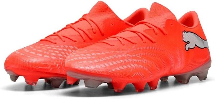 PUMA Voetbalschoen 'Future 9 Match Fusion' zilvergrijs neonrood zwart - Foto 2