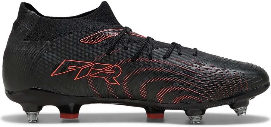PUMA Future 9 Match IJzeren-Nop Voetbalschoenen (SG) Zwart Rood