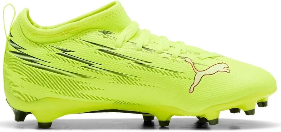 PUMA Ultra 6 Match Gras Kunstgras Voetbalschoenen (MG) Kids Neongeel Rood Zwart - Foto 3