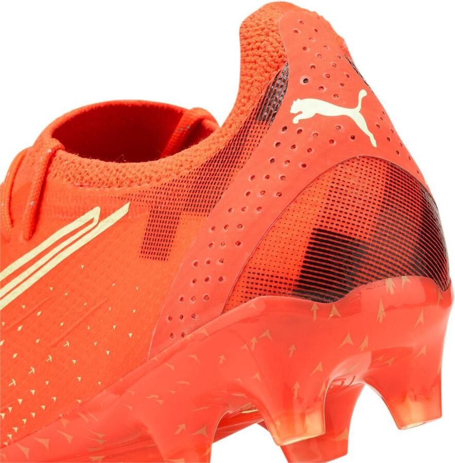 PUMA Ultra Ultimate Gras Kunstgras Voetbalschoenen (MG) Oranje Lichtgroen - Foto 3