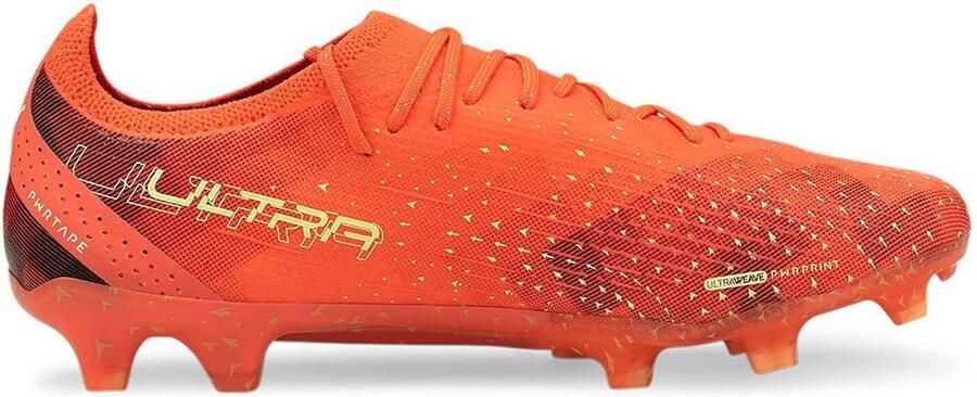 PUMA Ultra Ultimate Gras Kunstgras Voetbalschoenen (MG) Oranje Lichtgroen - Foto 7
