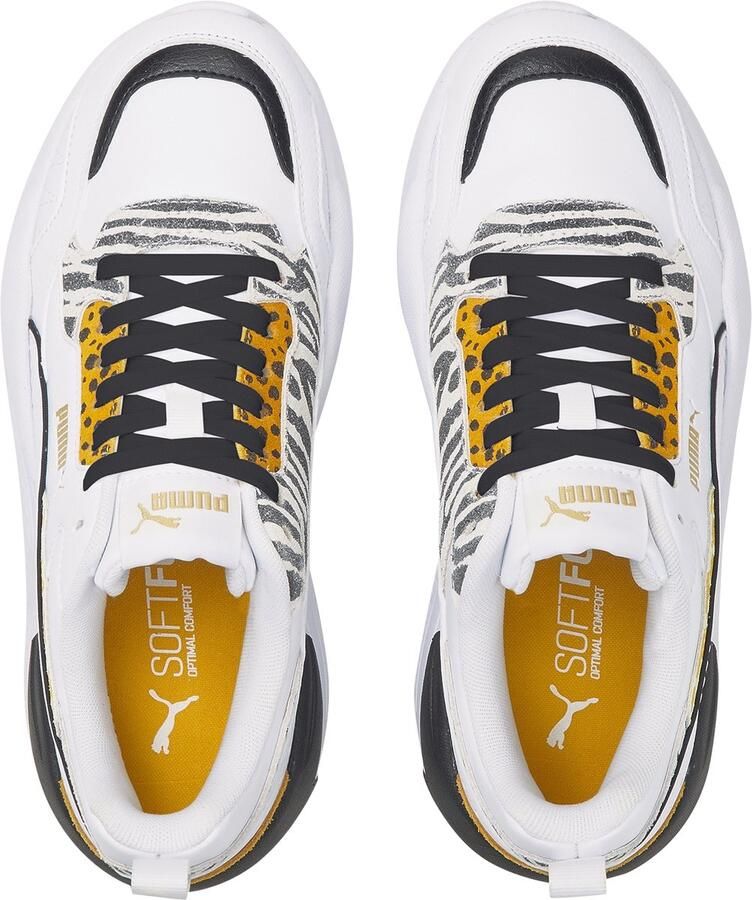PUMA X-Ray Safari Dames Sneakers White Saffron Mineral Yellow Black