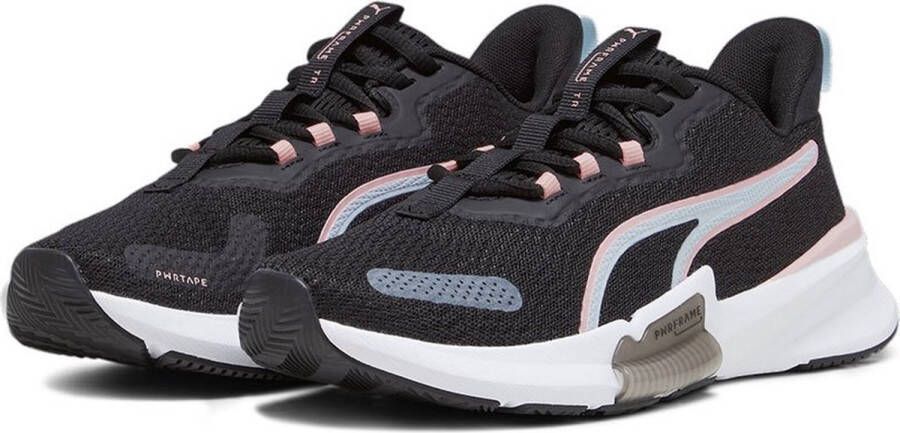 Puma power frame tr 2 sportschoenen zwart wit dames