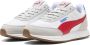 PUMA R78 Lightwind Jr Unisex Sneakers Cool Light Gray-Dark Crimson- White - Thumbnail 1