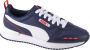 PUMA R78 SL Heren Sneakers Sportschoenen Schoenen Navy-Blauw 374127 - Thumbnail 5