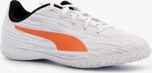 Puma rapido iii it voetbalschoenen wit oranje kinderen