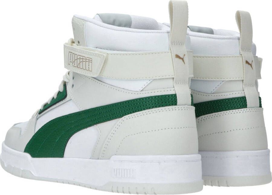 PUMA RBD Game Halfhoge Sneaker Mannen Wit groen beige