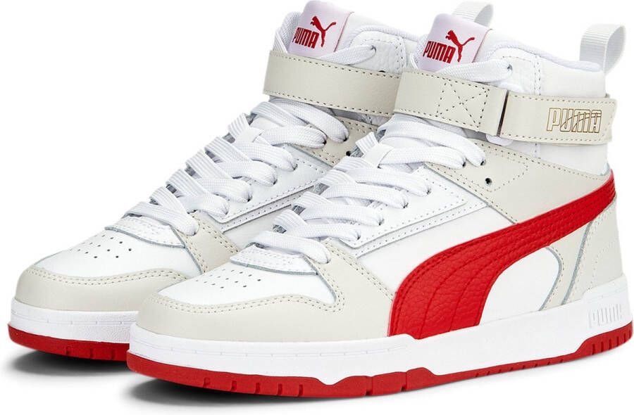 PUMA RBD GAME JR kindersneaker hoog 386172 04 wit rood