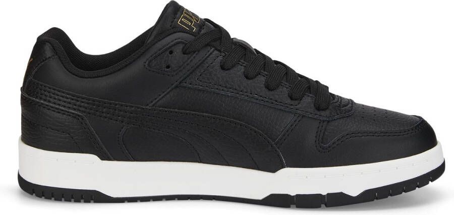 PUMA RBD Game Low Jr Kinder Sneakers Zwart Wit Goud