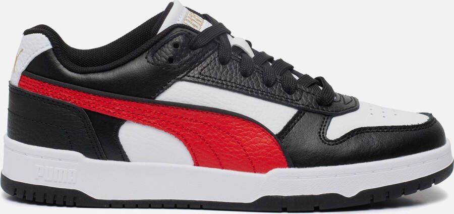 PUMA RBD Game Low Jr Unisex Sneakers White ForAllTimeRed Black Gold