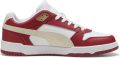 PUMA RBD Game Low Unisex Sneakers White-Club Red-Alpine Snow - Rood