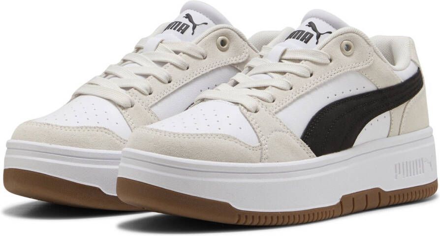 PUMA Rebound Femme Low SD Dames Sneakers White- Black-Frosted Ivory