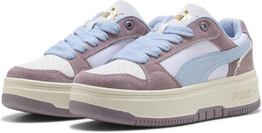 PUMA Rebound Femme Memoires Jr Meisjes Sneakers White-Haute Tropi Plum Jam