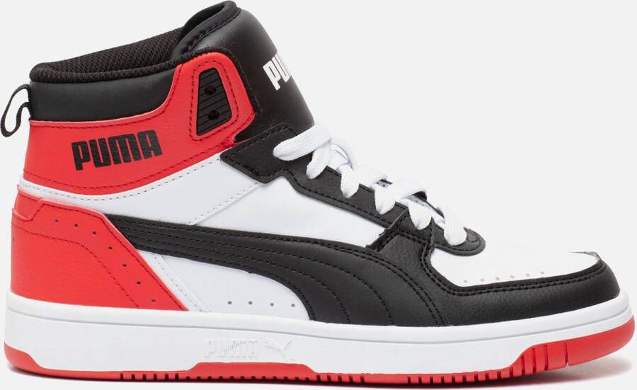 PUMA Rebound JOY Jr Unisex Sneakers White Black HighRiskRed - Foto 4