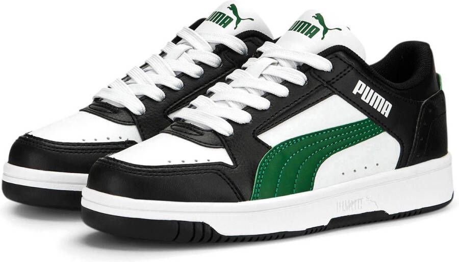 PUMA Rebound JOY Lo Jr Unisex Sneakers White ArchiveGreen Black - Foto 2