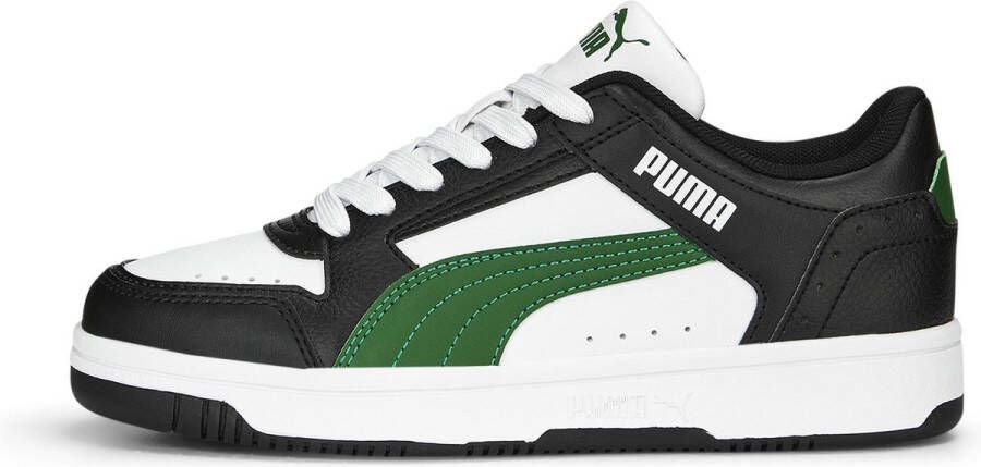 PUMA Rebound JOY Lo Jr Unisex Sneakers White ArchiveGreen Black - Foto 3