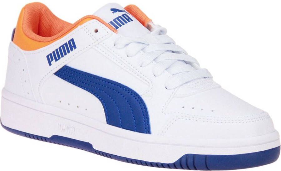 Puma Rebound Joy Lo Jr sneakers wit blauw oranje Imitatieleer 37