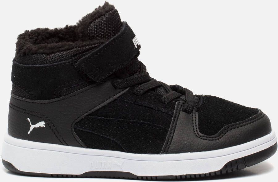PUMA Rebound Layup Fur SD V PS jongens sneakers Zwart Uitneembare zool
