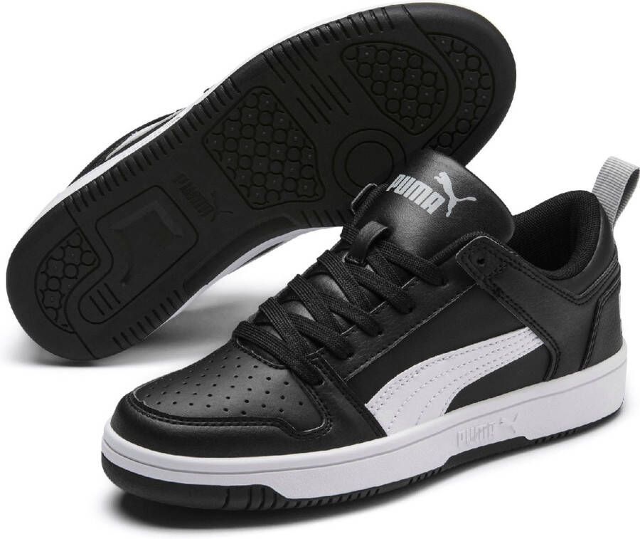 PUMA Rebound Layup Lo SL Jr Sneakers Kinderen Black- White-High Rise