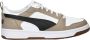 PUMA Rebound v6 Low Unisex Sneakers White- Black-Ice Coffee - Thumbnail 1
