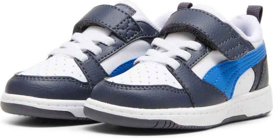 Puma Rebound v6 Low sneakers wit kolbaltblauw grijs Imitatieleer 25 - Foto 2