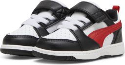 Puma Rebound v6 Low sneakers wit rood zwart Imitatieleer 24