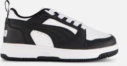 Puma Rebound V6 Lo sneakers wit zwart Jongens Meisjes Imitatieleer Meerkleurig 31