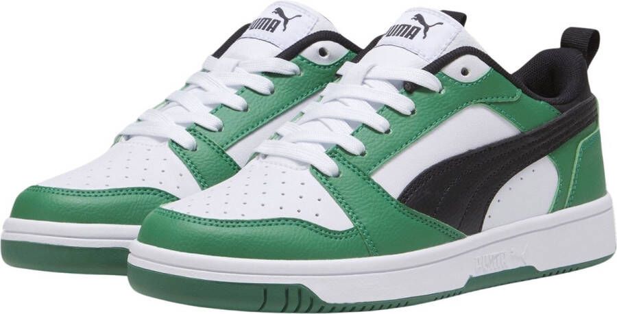 Puma Rebound V6 Lo sneakers wit zwart groen Leer Meerkleurig 26 - Foto 5