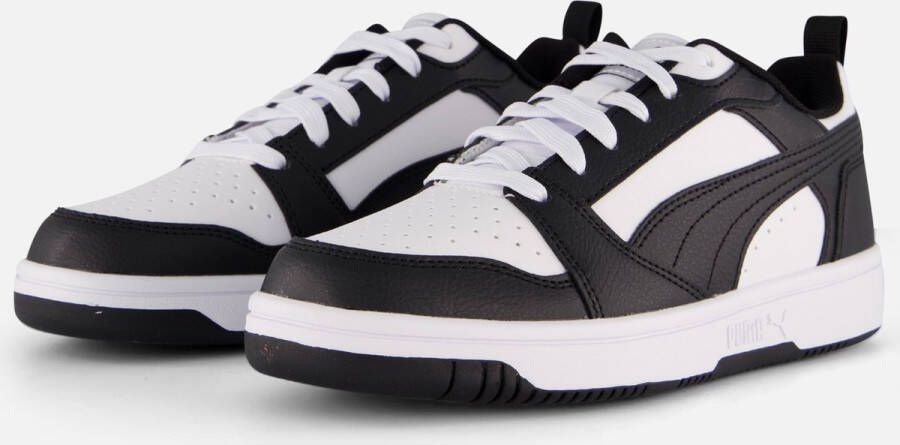 PUMA Rebound v6 Low heren sneaker sportschoen 392328 02 wit zwart - Foto 5
