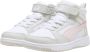 Puma Rebound v6 Mid V6 Mid sneakers wit grijs roze Imitatieleer 35 - Thumbnail 3