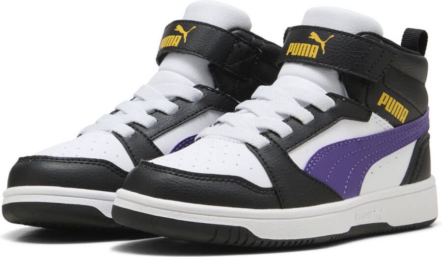 PUMA Rebound V6 Mid AC+ PS Unisex Sneakers White-Team Violet- Black