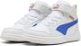 PUMA Rebound V6 Mid AC+ PS Unisex Sneakers White-Vivid Blue-Feather Gray - Thumbnail 1