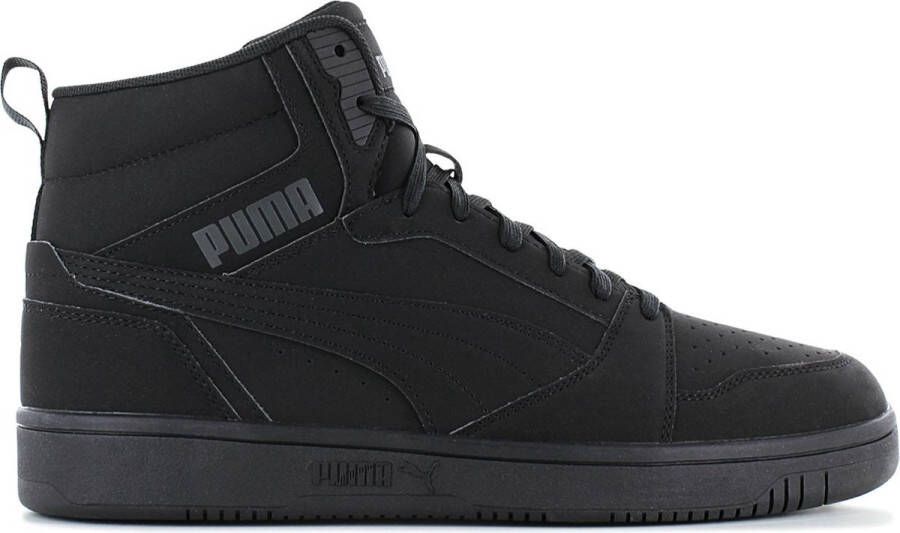 PUMA Rebound V6 Mid Buck Heren Basketbalschoenen Schoenen Zwart 393580