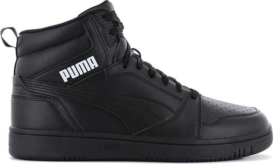 PUMA- Rebound V6 Mid Heren Sneakers Basketbalschoenen Zwart