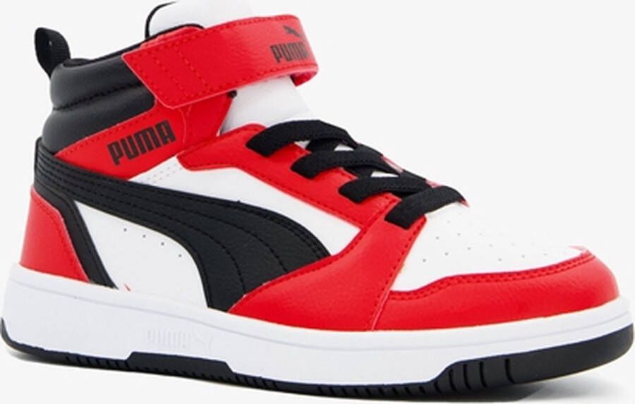 Puma Rebound v6 Mid V6 Mid sneakers wit zwart rood Imitatieleer 29 - Foto 3