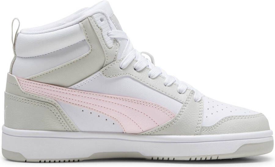 PUMA Rebound V6 Mid Jr FALSE Sneakers White-Frosty Pink-Sedate Gray