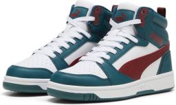 Puma Rebound v6 Mid sneakers groen ecru rood Jongens Meisjes Imitatieleer 35.5