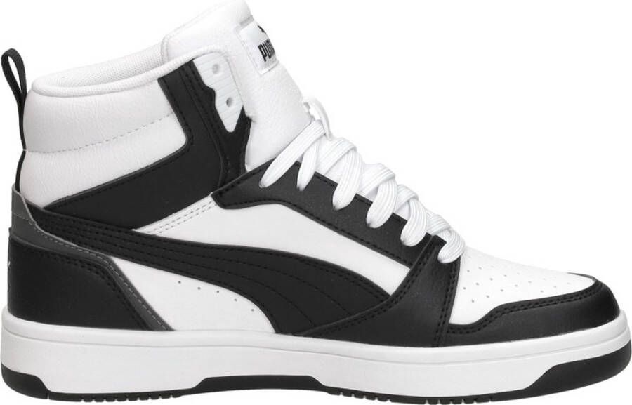 Puma Rebound V6 Mid Jr White Black shadow Gray (gs) Fashion sneakers Schoenen weiß maat: 37.5 beschikbare maaten:37.5 38.5 39 - Foto 5